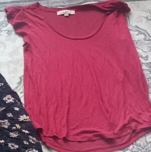 LOFT Women's Berry Short Sleeve Tee